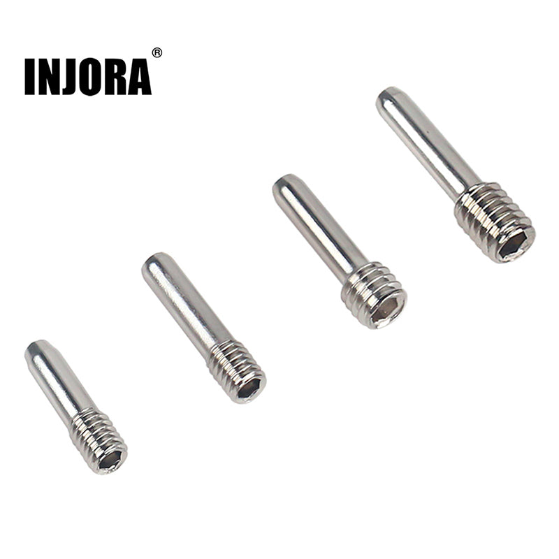 INJORA 10Pcs Stainless Steel M3 M4 Headless Hexagon Drive shaft Screw Pins for 1/10 RC Crawler