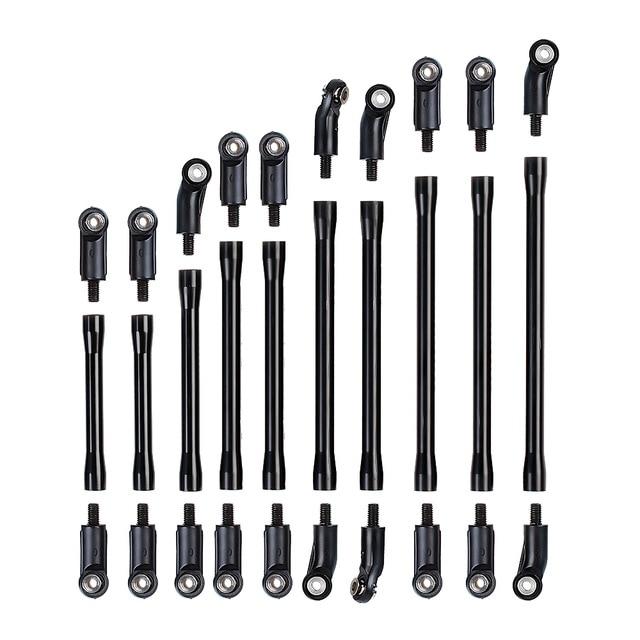 INJORA 10Pcs/Set 313mm Aluminum Links Set Plastic Rod Ends for Axial SCX10 II 90046 11 INJORA 10Pcs/Set 313mm Aluminum Links Set Plastic Rod Ends for Axial SCX10 II 90046