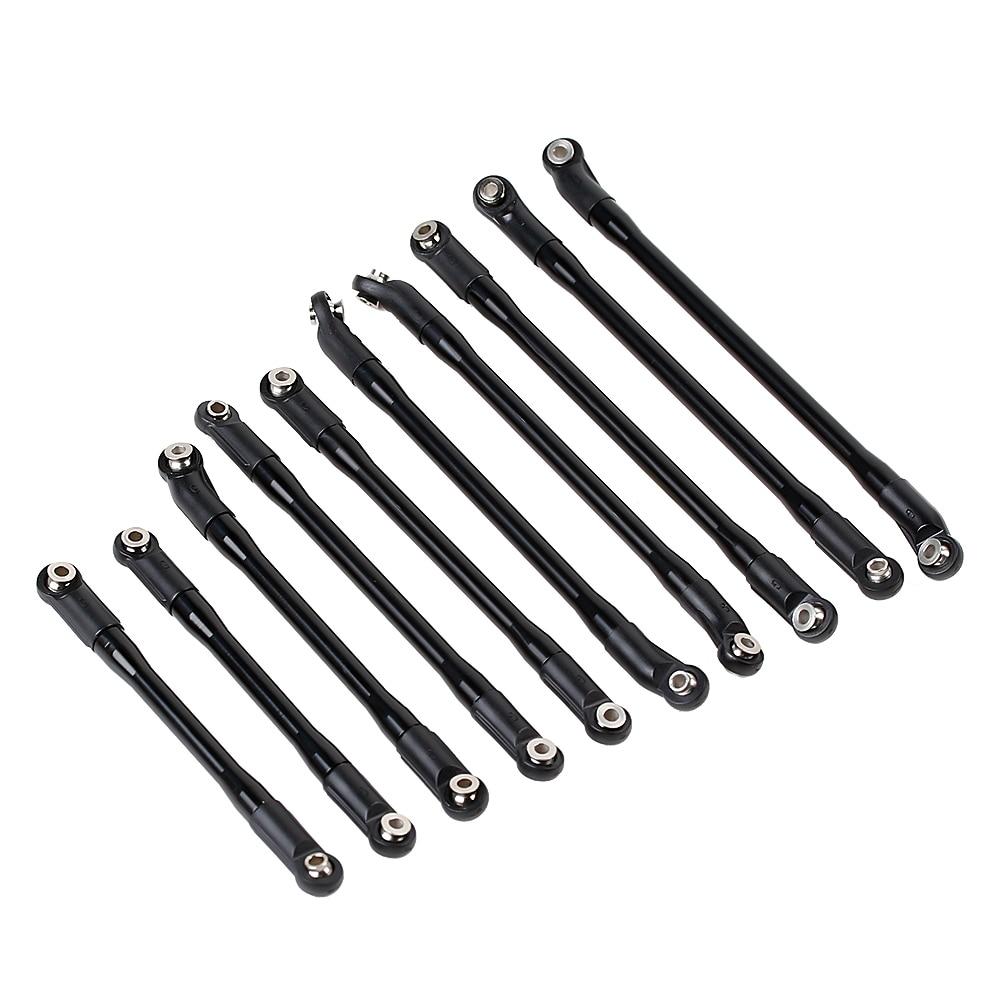 INJORA 10Pcs/Set 313mm Aluminum Links Set Plastic Rod Ends for Axial SCX10 II 90046 13 INJORA 10Pcs/Set 313mm Aluminum Links Set Plastic Rod Ends for Axial SCX10 II 90046
