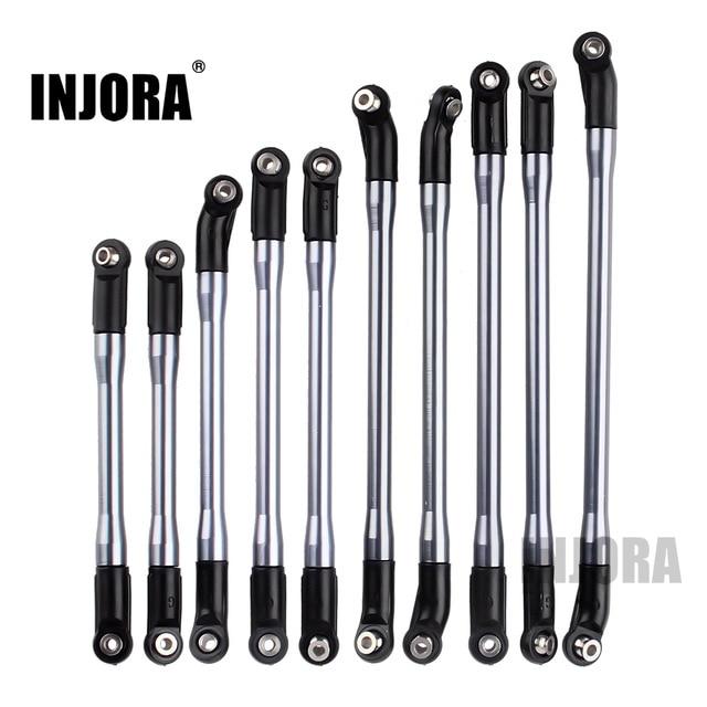 INJORA 10Pcs/Set 313mm Aluminum Links Set Plastic Rod Ends for Axial SCX10 II 90046 4 INJORA 10Pcs/Set 313mm Aluminum Links Set Plastic Rod Ends for Axial SCX10 II 90046