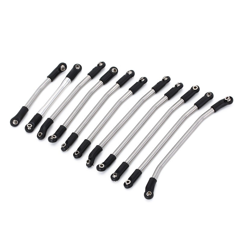 INJORA 11Pcs/Set 313mm Wheelbase Stainless Steel Links Set for SCX10 II 90046 4 INJORA 11Pcs/Set 313mm Wheelbase Stainless Steel Links Set for SCX10 II 90046