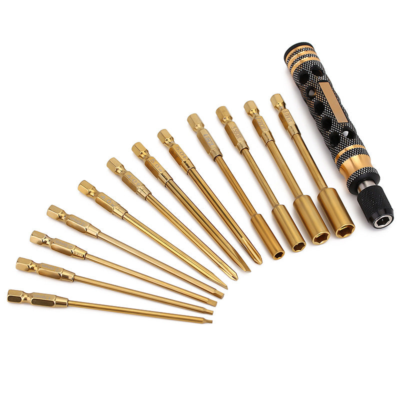 INJORA 12-in-1 Hex, Nut Driver, Phillips, Slotted Screwdriver Quick Change RC Tool Kit for 1/10 1/8 RC 13 INJORA 12-in-1 Hex, Nut Driver, Phillips, Slotted Screwdriver Quick Change RC Tool Kit for 1/10 1/8 RC