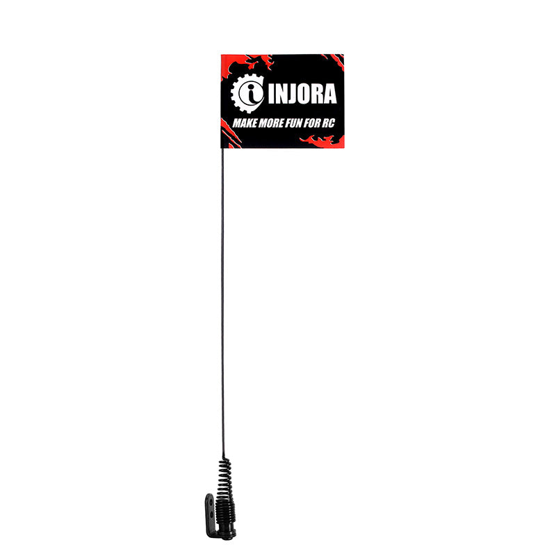 INJORA 15cm Metal Antenna with Flags for 1/18 1/24 TRX4M SCX24 FCX24 8 INJORA 15cm Metal Antenna with Flags for 1/18 1/24 TRX4M SCX24 FCX24