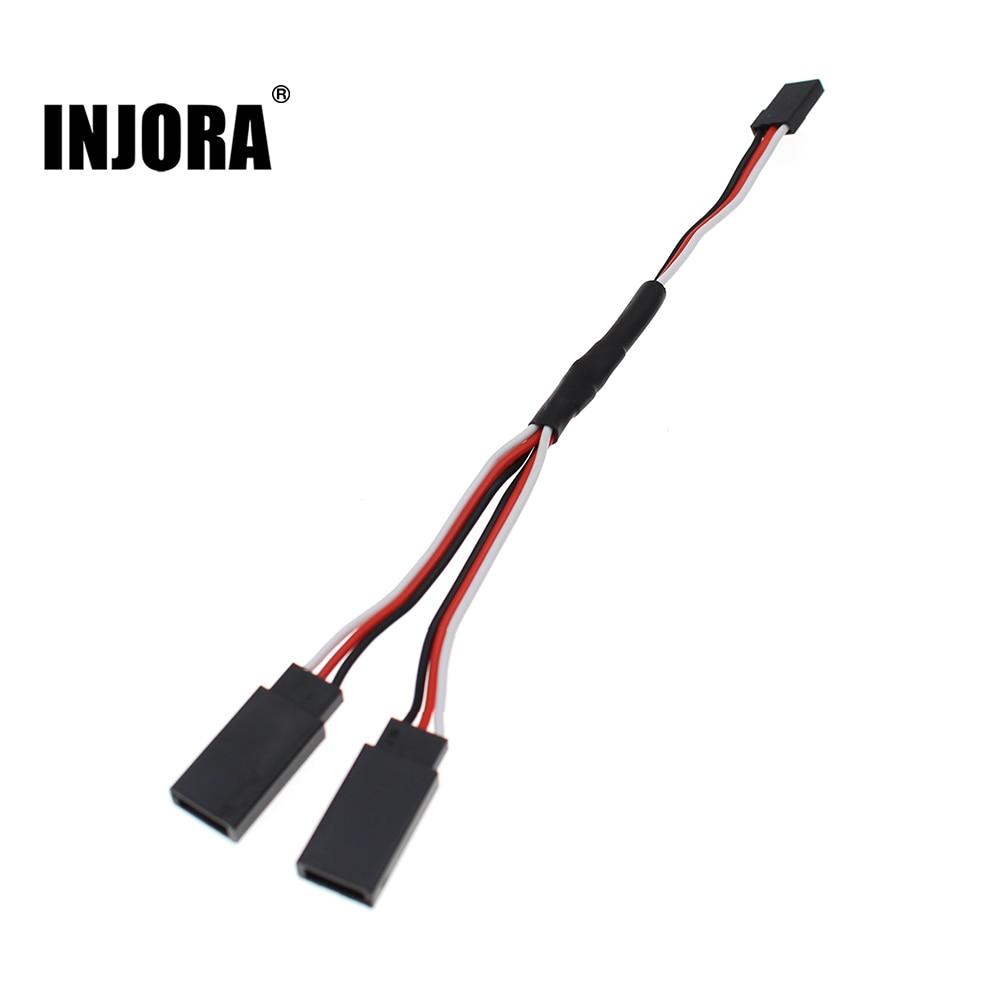 INJORA 1PCS 15/30/40cm RC Servo Extension Y Wire Cable Y harness for JR Futaba RC Model