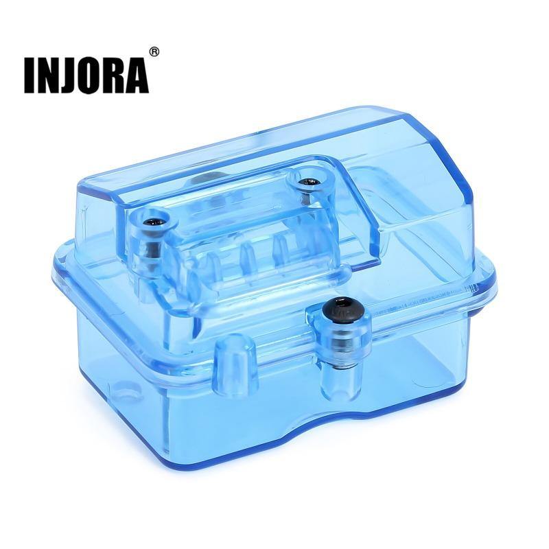 INJORA 1PCS Blue Plastic Waterproof Radio Device Receiver Box for 1/10 RC Car