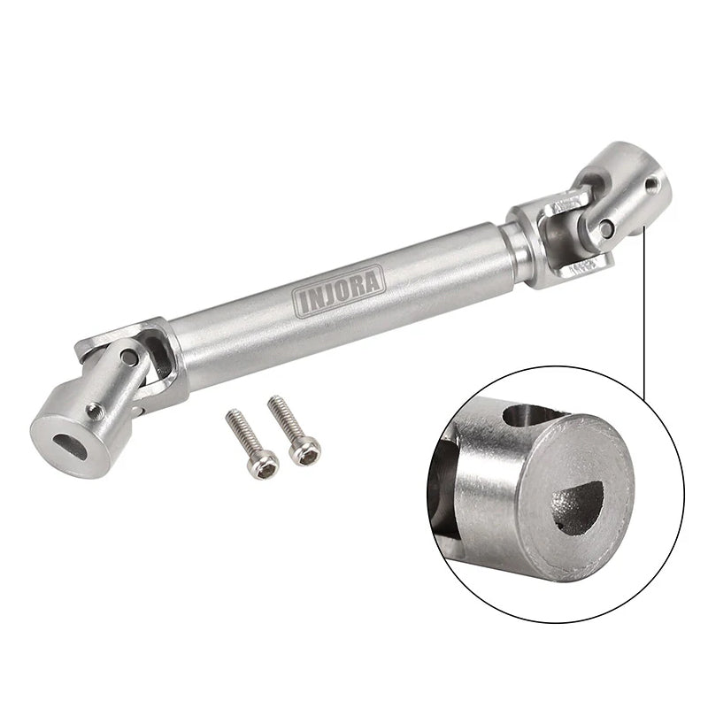 INJORA 1pcs Stainless Steel Drive Shaft with D Shaped Hole for SCX24 AX24 FCX18 FCX24m 13 INJORA 1pcs Stainless Steel Drive Shaft with D Shaped Hole for SCX24 AX24 FCX18 FCX24m
