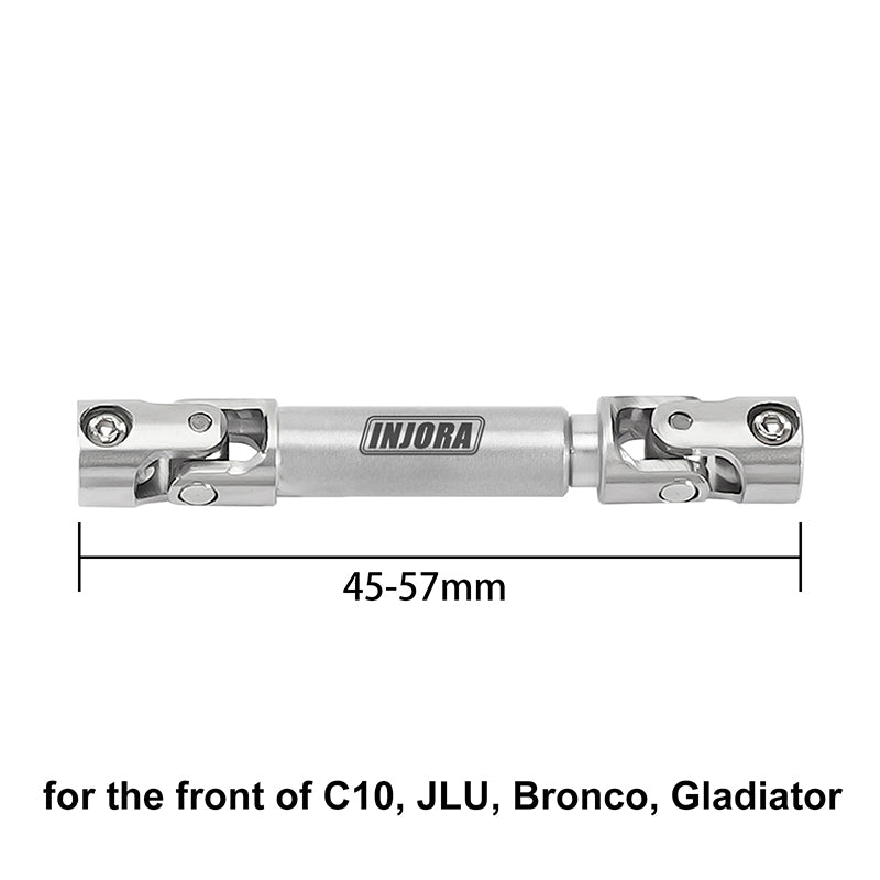 INJORA 1pcs Stainless Steel Drive Shaft with D Shaped Hole for SCX24 AX24 FCX18 FCX24m 7 INJORA 1pcs Stainless Steel Drive Shaft with D Shaped Hole for SCX24 AX24 FCX18 FCX24m