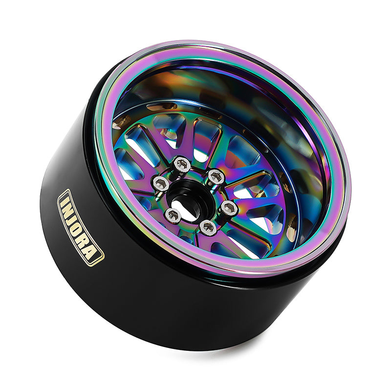 INJORA 2.2" 205g/pcs Rainbow Aluminum Wheels with Brass Rings for 1/10 RC Crawler 7 INJORA 2.2" 205g/pcs Rainbow Aluminum Wheels with Brass Rings for 1/10 RC Crawler