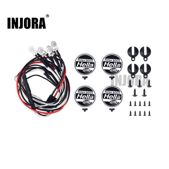 INJORA 2/4PCS Round LED Light Covers for 1/10 RC Car 6 INJORA 2/4PCS Round LED Light Covers for 1/10 RC Car