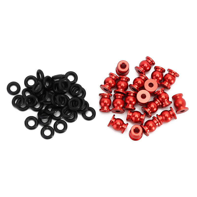 INJORA 20PCS Aluminum / Brass Joint Balls Pivot Balls with O-rings for INJORA SCX24 Shock Links 3 INJORA 20PCS Aluminum / Brass Joint Balls Pivot Balls with O-rings for INJORA SCX24 Shock Links