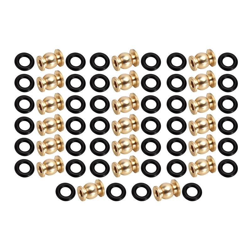 INJORA 20PCS Aluminum / Brass Joint Balls Pivot Balls with O-rings for INJORA SCX24 Shock Links 10 INJORA 20PCS Aluminum / Brass Joint Balls Pivot Balls with O-rings for INJORA SCX24 Shock Links