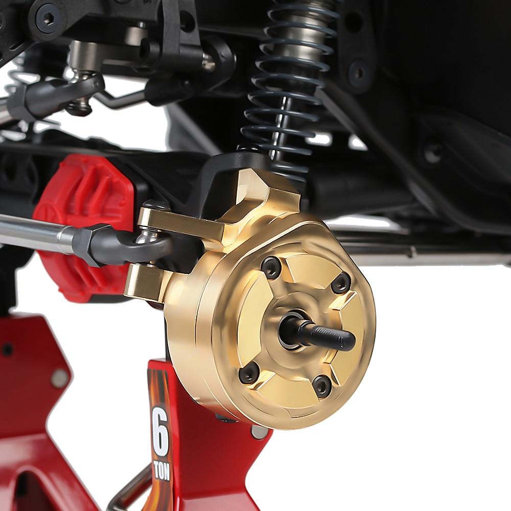 INJORA 2PCS 148g Brass Portal Steering Knuckle Housing for SCX10 III Capra 1.9