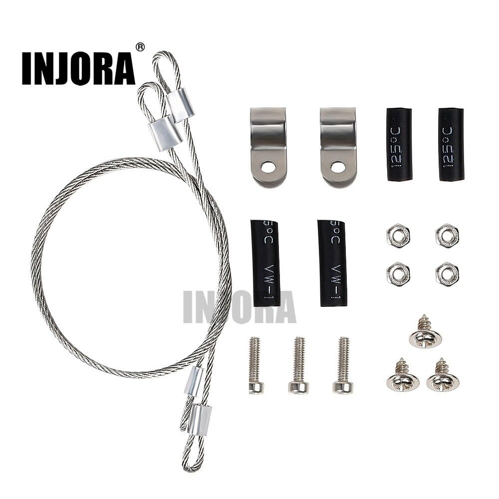 INJORA 2pcs 180mm Modified Parts Steel Ropes for 1/10 RC Crawler 3 INJORA 2pcs 180mm Modified Parts Steel Ropes for 1/10 RC Crawler