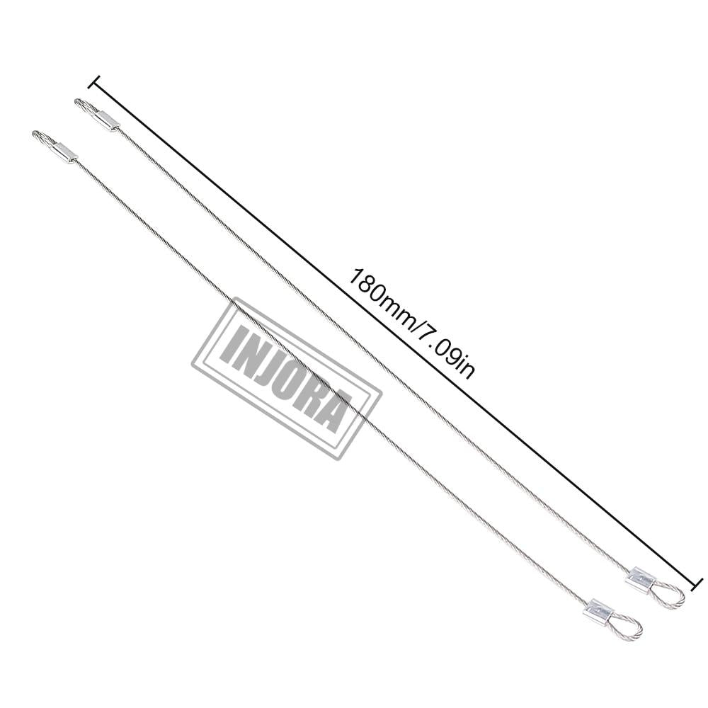 INJORA 2pcs 180mm Modified Parts Steel Ropes for 1/10 RC Crawler 6 INJORA 2pcs 180mm Modified Parts Steel Ropes for 1/10 RC Crawler