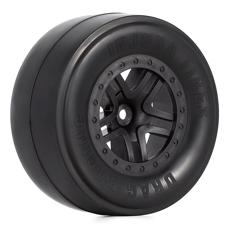 INJORA 2PCS 2.2"/3.0" Rear Drag Racing Belted Wheels for Slash 2WD Losi 22S DR10 3 INJORA 2PCS 2.2"/3.0" Rear Drag Racing Belted Wheels for Slash 2WD Losi 22S DR10