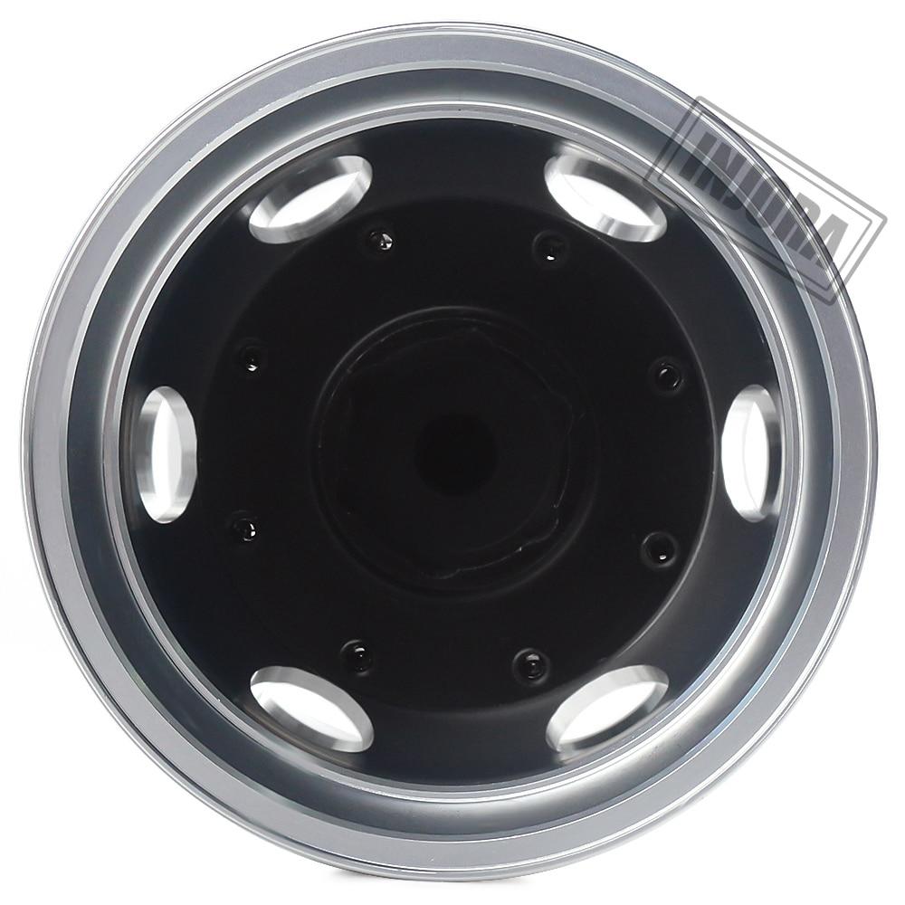 INJORA 2PCS Black/Silver CNC Alloy Wheel Rims for 1/14 Tamiya Tractor 19 INJORA 2PCS Black/Silver CNC Alloy Wheel Rims for 1/14 Tamiya Tractor
