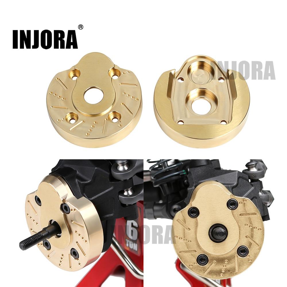 INJORA 2PCS Brass Portal Steering Knuckle Cap Housing for SCX10 III Capra 1.9