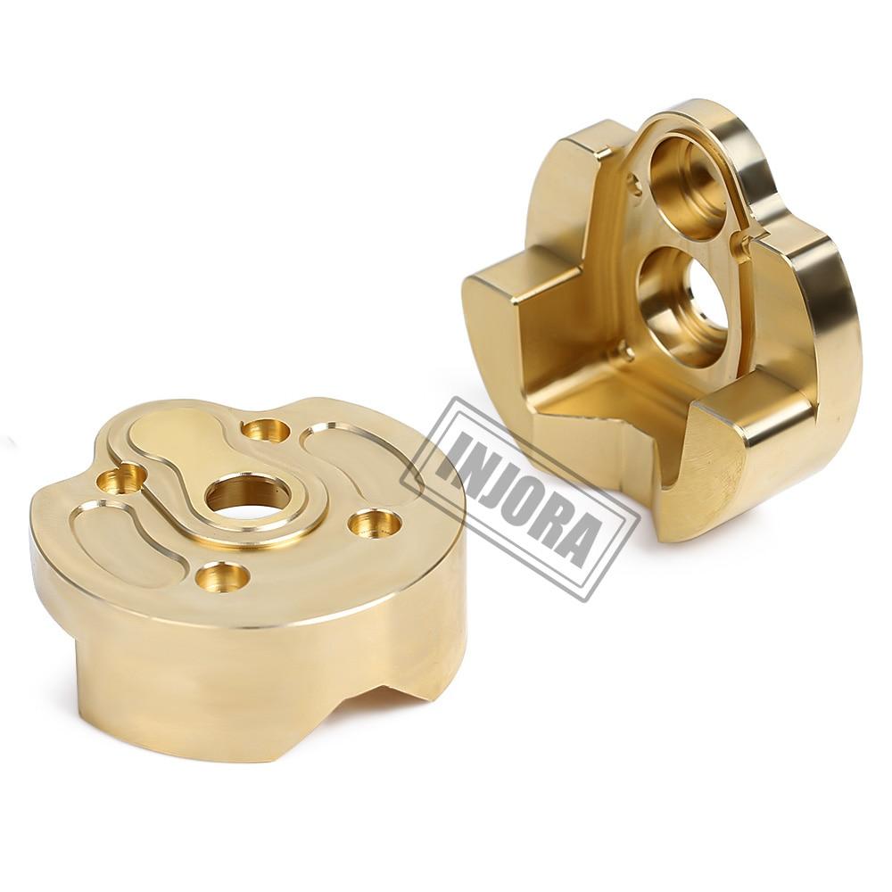 INJORA 2PCS Brass Portal Steering Knuckle Cap Housing for SCX10 III Capra 1.9 12 INJORA 2PCS Brass Portal Steering Knuckle Cap Housing for SCX10 III Capra 1.9