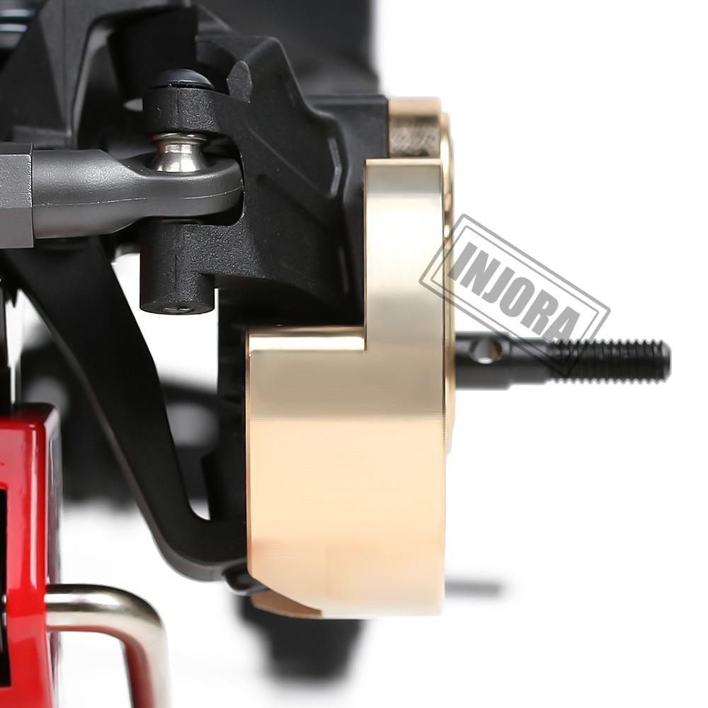 INJORA 2PCS Brass Portal Steering Knuckle Cap Housing for SCX10 III Capra 1.9 16 INJORA 2PCS Brass Portal Steering Knuckle Cap Housing for SCX10 III Capra 1.9