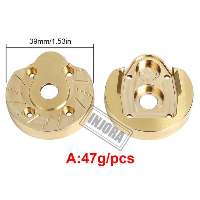 INJORA 2PCS Brass Portal Steering Knuckle Cap Housing for SCX10 III Capra 1.9 3 INJORA 2PCS Brass Portal Steering Knuckle Cap Housing for SCX10 III Capra 1.9