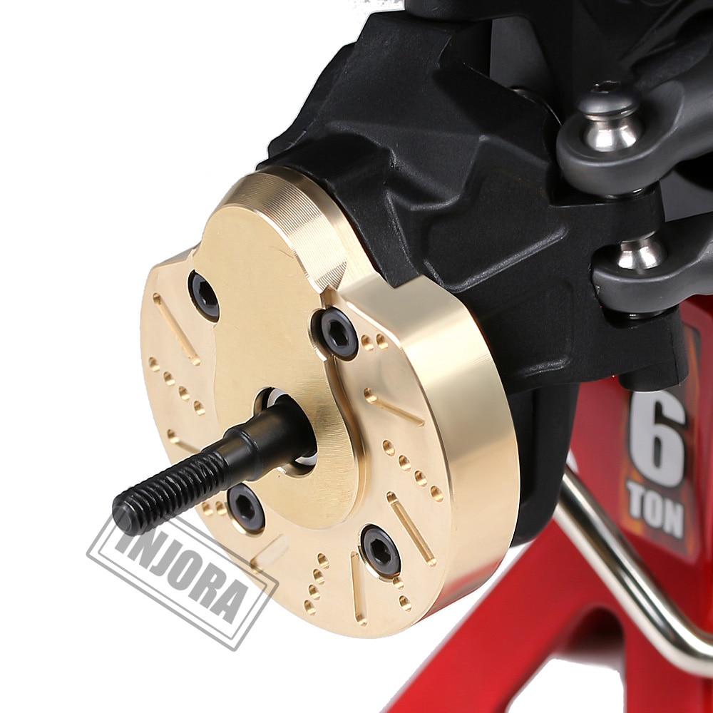 INJORA 2PCS Brass Portal Steering Knuckle Cap Housing for SCX10 III Capra 1.9 5 INJORA 2PCS Brass Portal Steering Knuckle Cap Housing for SCX10 III Capra 1.9