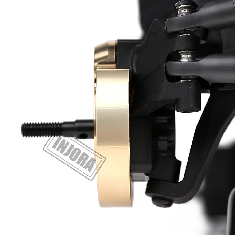 INJORA 2PCS Brass Portal Steering Knuckle Cap Housing for SCX10 III Capra 1.9 8 INJORA 2PCS Brass Portal Steering Knuckle Cap Housing for SCX10 III Capra 1.9