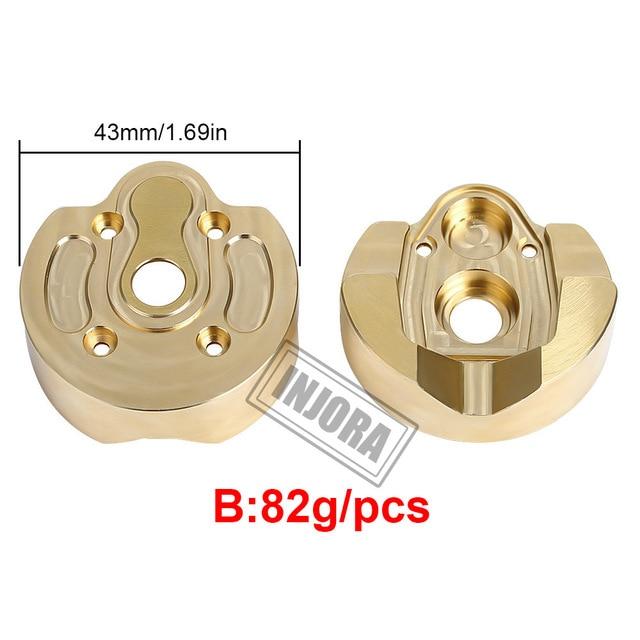 INJORA 2PCS Brass Portal Steering Knuckle Cap Housing for SCX10 III Capra 1.9 11 2PCS B