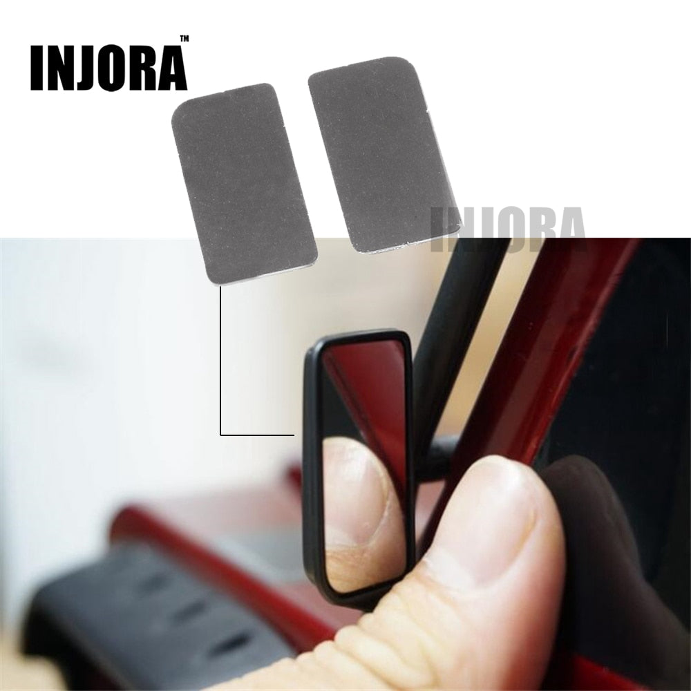 INJORA 2PCS Metal Rearview Mirrors for 1/10 RC Crawler Car Traxxas TRX-4