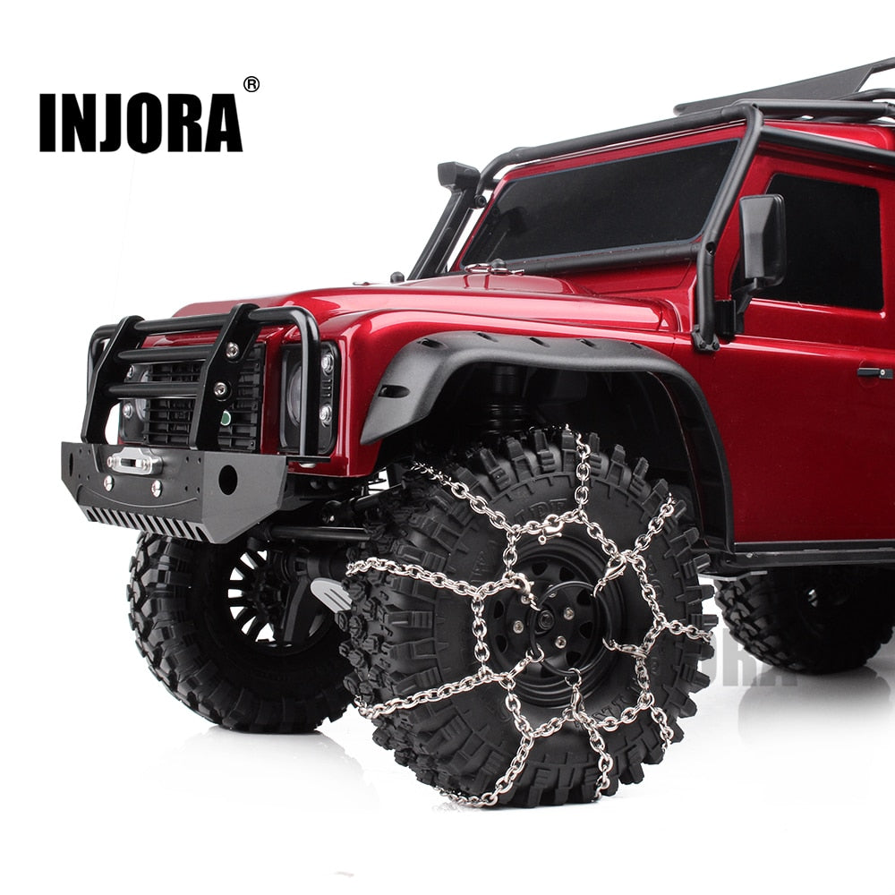 INJORA 2PCS Metal Snow Chain for 1.9 inch RC Crawler Tires