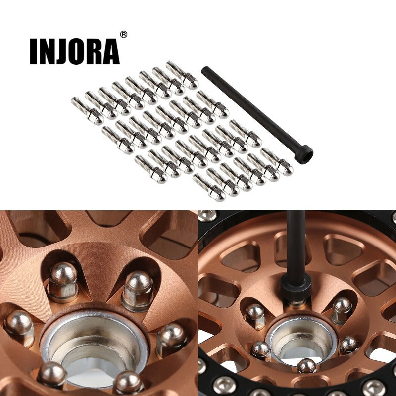 INJORA 30PCS M2.5 M3 Metal Screws for 1.9" 2.2" Wheel Rims