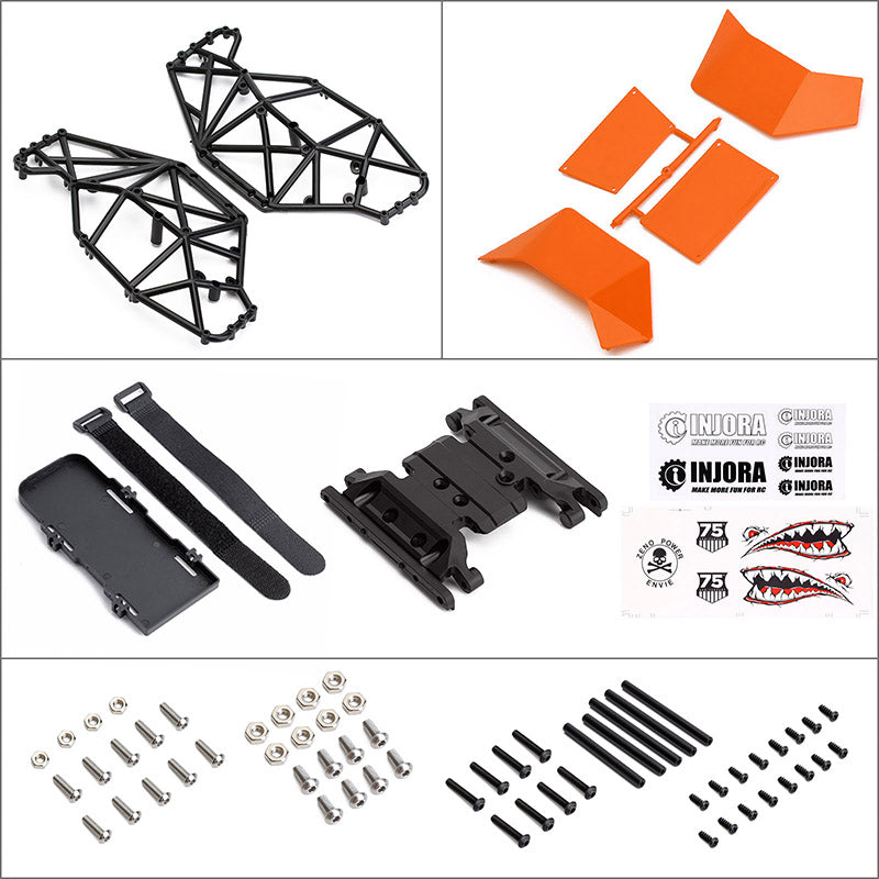 INJORA 310mm Wheelbase Nylon Rock Buggy Chassis Roll Cage for 1/10 RC Crawler 19 INJORA 310mm Wheelbase Nylon Rock Buggy Chassis Roll Cage for 1/10 RC Crawler