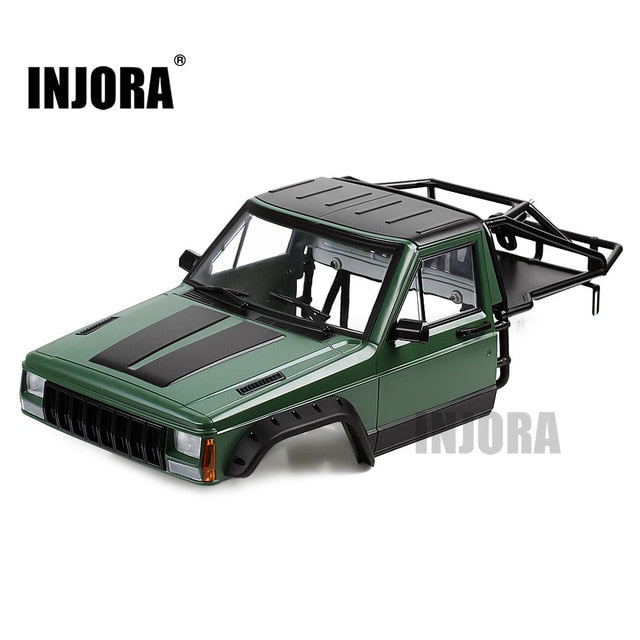 INJORA 313/324mm Wheelbase Jeep Cherokee Body Cab with Back-Half Cage 17 INJORA 313/324mm Wheelbase Jeep Cherokee Body Cab with Back-Half Cage