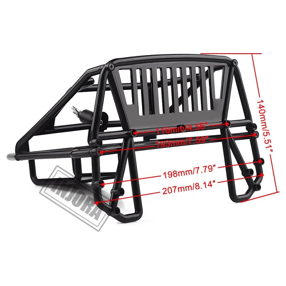 INJORA 313/324mm Wheelbase Jeep Cherokee Body Cab with Back-Half Cage 4 INJORA 313/324mm Wheelbase Jeep Cherokee Body Cab with Back-Half Cage