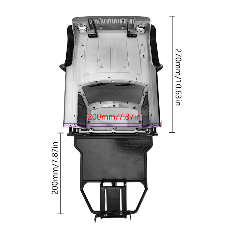 INJORA 313/324mm Wheelbase Jeep Cherokee Body Cab with Back-Half Cage 36 INJORA 313/324mm Wheelbase Jeep Cherokee Body Cab with Back-Half Cage