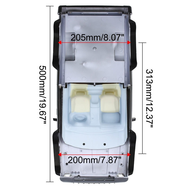 INJORA 313mm 12.3" Wheelbase Jeep Cherokee Pickup Truck Body Shell for Axial SCX10 & SCX10 II RedCat Gen8 12 INJORA 313mm 12.3" Wheelbase Jeep Cherokee Pickup Truck Body Shell for Axial SCX10 & SCX10 II RedCat Gen8
