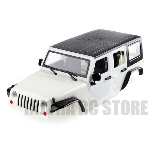 INJORA 313mm 12.3" Wheelbase Jeep Wrangler Unassembled Hard Top Body for Axial SCX10 & SCX10 II 90046 90047