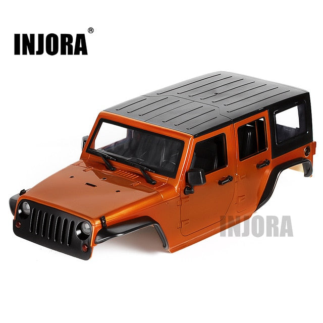 INJORA 313mm 12.3" Wheelbase Jeep Wrangler Unassembled Hard Top Body for Axial SCX10 & SCX10 II 90046 90047 12 INJORA 313mm 12.3" Wheelbase Jeep Wrangler Unassembled Hard Top Body for Axial SCX10 & SCX10 II 90046 90047