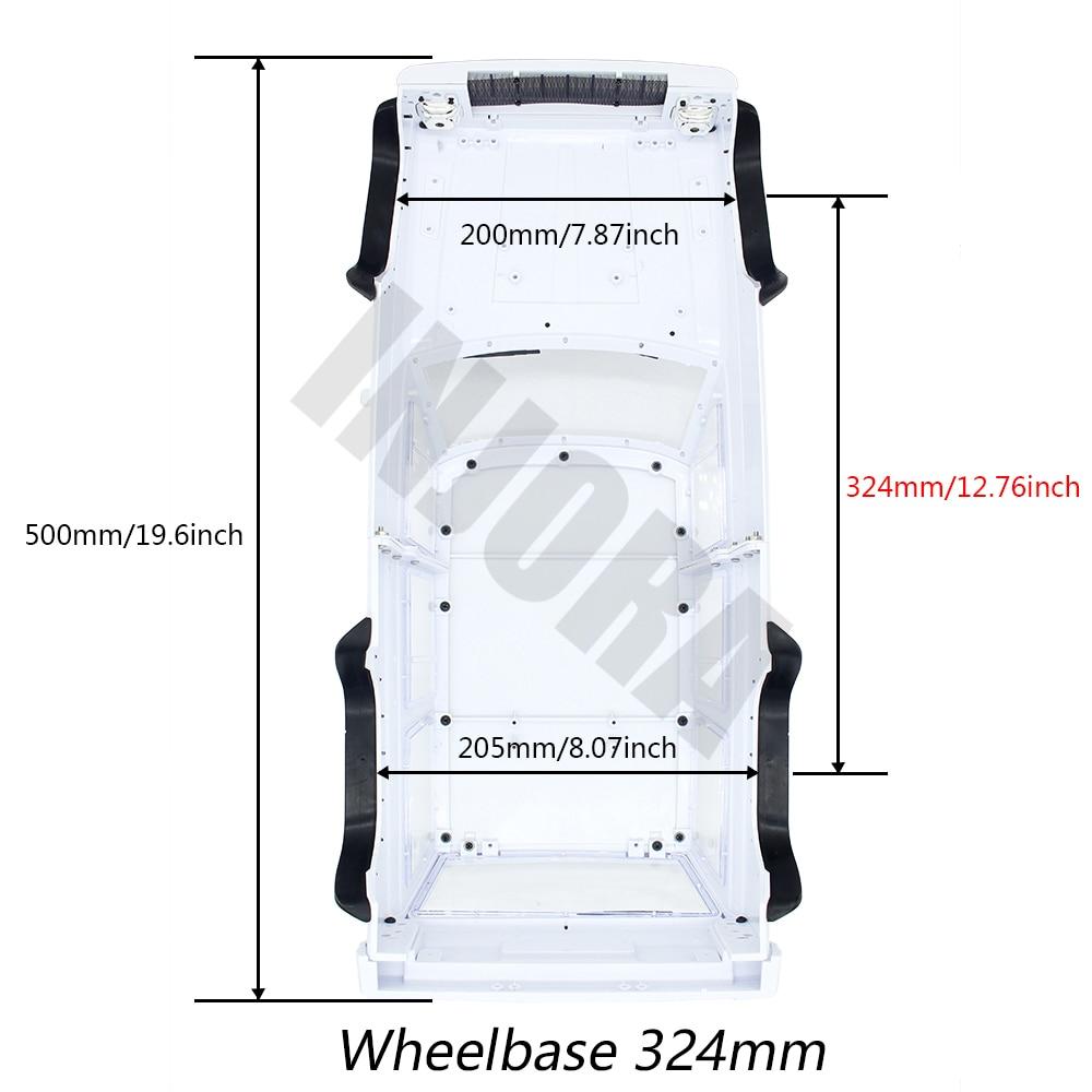 INJORA 324mm 12.8" Wheelbase Jeep Cherokee Hard Plastic Body Shell for Traxxas TRX-4 4 INJORA 324mm 12.8" Wheelbase Jeep Cherokee Hard Plastic Body Shell for Traxxas TRX-4