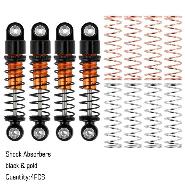 INJORA 32mm Aluminum Threaded Mini Shock Absorber Spring Damper for Axial SCX24 10 INJORA 32mm Aluminum Threaded Mini Shock Absorber Spring Damper for Axial SCX24