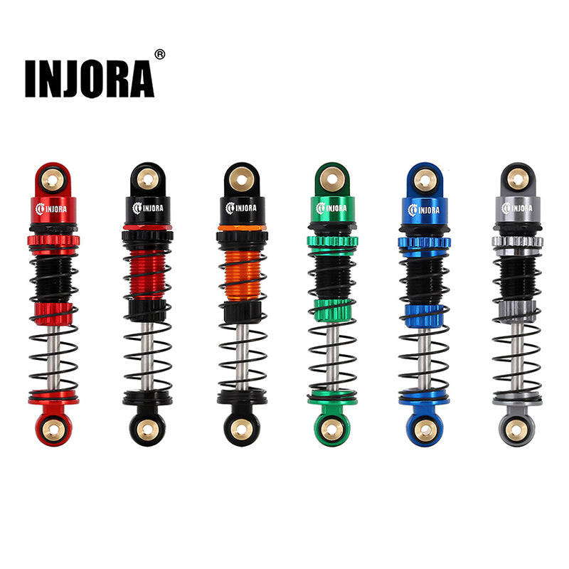 INJORA 39mm Aluminum Threaded Oil Shocks for Axial SCX24 FMS FCX24M
