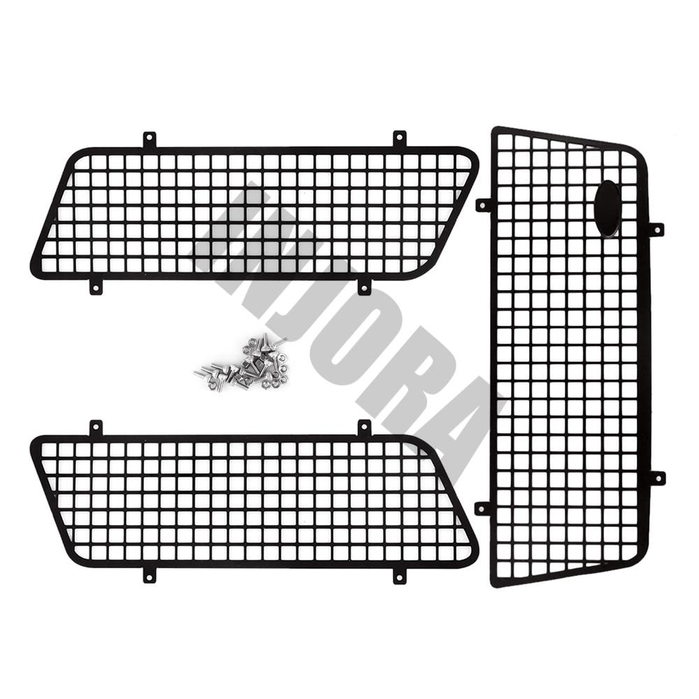 INJORA 3PCS Metal Window Mesh Protective Net with Logo for TRX-4 Bronco 82046-4 3 INJORA 3PCS Metal Window Mesh Protective Net with Logo for TRX-4 Bronco 82046-4