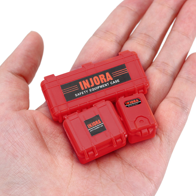 INJORA 3pcs Mini Storage Box Equipment Case Scale Accessory for 1/18 1/24 RC Crawler 14 INJORA 3pcs Mini Storage Box Equipment Case Scale Accessory for 1/18 1/24 RC Crawler