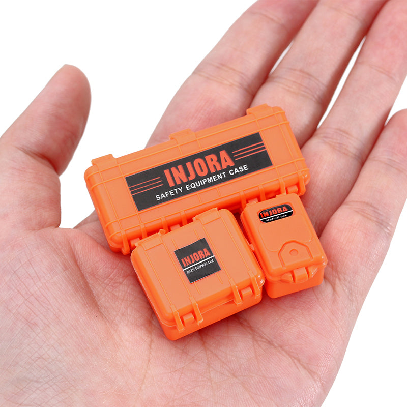 INJORA 3pcs Mini Storage Box Equipment Case Scale Accessory for 1/18 1/24 RC Crawler 24 INJORA 3pcs Mini Storage Box Equipment Case Scale Accessory for 1/18 1/24 RC Crawler
