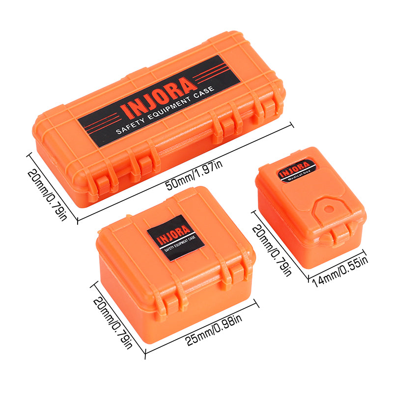 INJORA 3pcs Mini Storage Box Equipment Case Scale Accessory for 1/18 1/24 RC Crawler 25 INJORA 3pcs Mini Storage Box Equipment Case Scale Accessory for 1/18 1/24 RC Crawler