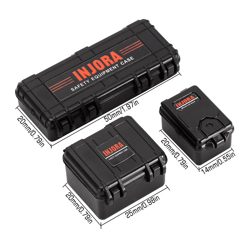 INJORA 3pcs Mini Storage Box Equipment Case Scale Accessory for 1/18 1/24 RC Crawler 6 INJORA 3pcs Mini Storage Box Equipment Case Scale Accessory for 1/18 1/24 RC Crawler