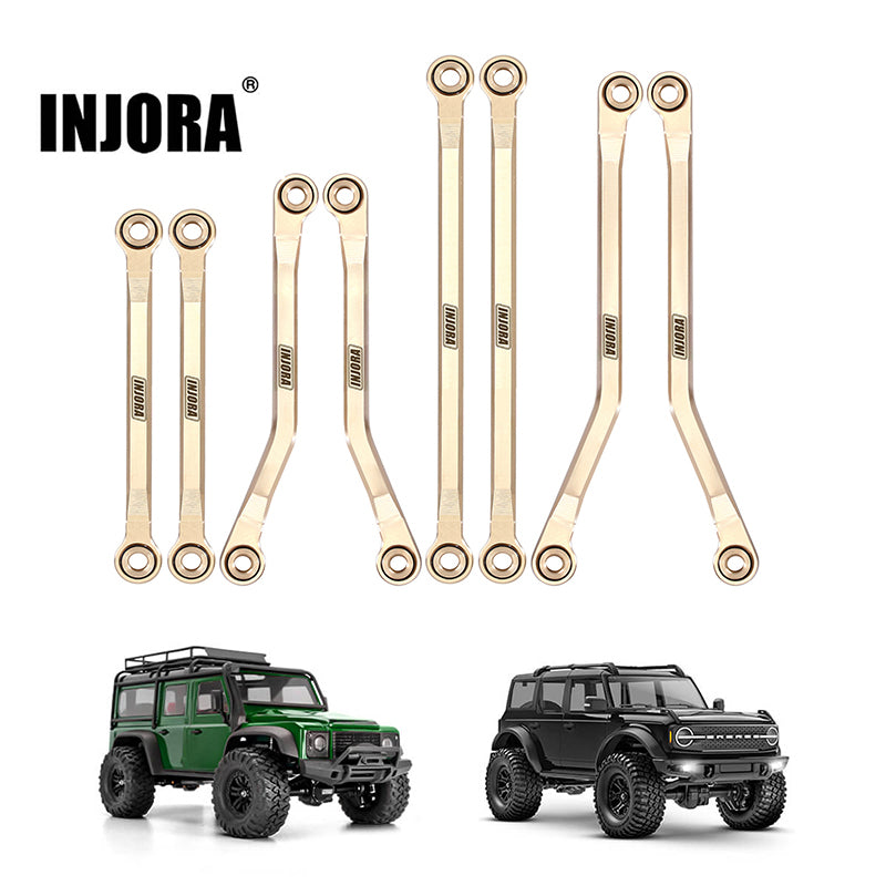 INJORA 42g Brass High Clearance Chassis Links Set for 1/18 TRX4M Defender Bronco