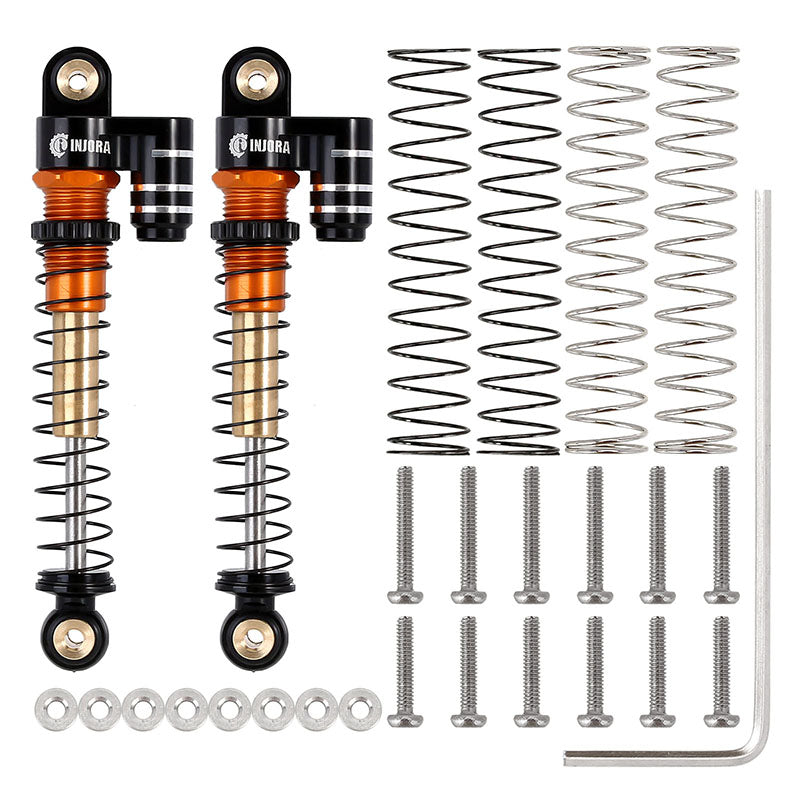 INJORA 43mm Aluminum Threaded Double Barrel Shocks with Fake Reservoir for Axial SCX24 13 INJORA 43mm Aluminum Threaded Double Barrel Shocks with Fake Reservoir for Axial SCX24