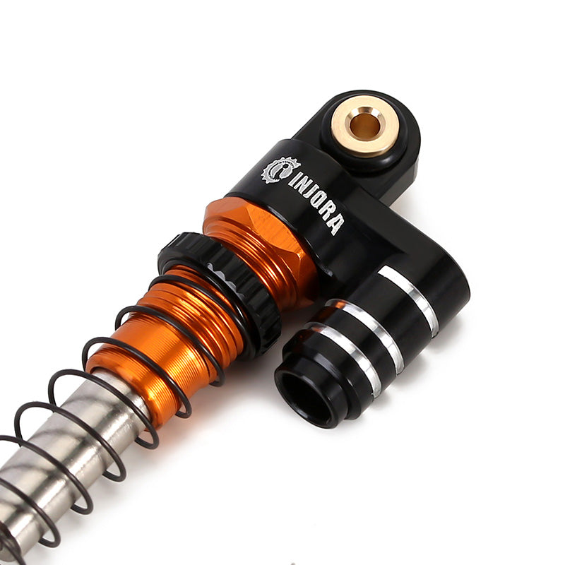 INJORA 43mm Aluminum Threaded Double Barrel Shocks with Fake Reservoir for Axial SCX24 17 INJORA 43mm Aluminum Threaded Double Barrel Shocks with Fake Reservoir for Axial SCX24