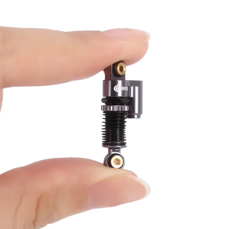 INJORA 43mm Aluminum Threaded Double Barrel Shocks with Fake Reservoir for Axial SCX24 25 INJORA 43mm Aluminum Threaded Double Barrel Shocks with Fake Reservoir for Axial SCX24