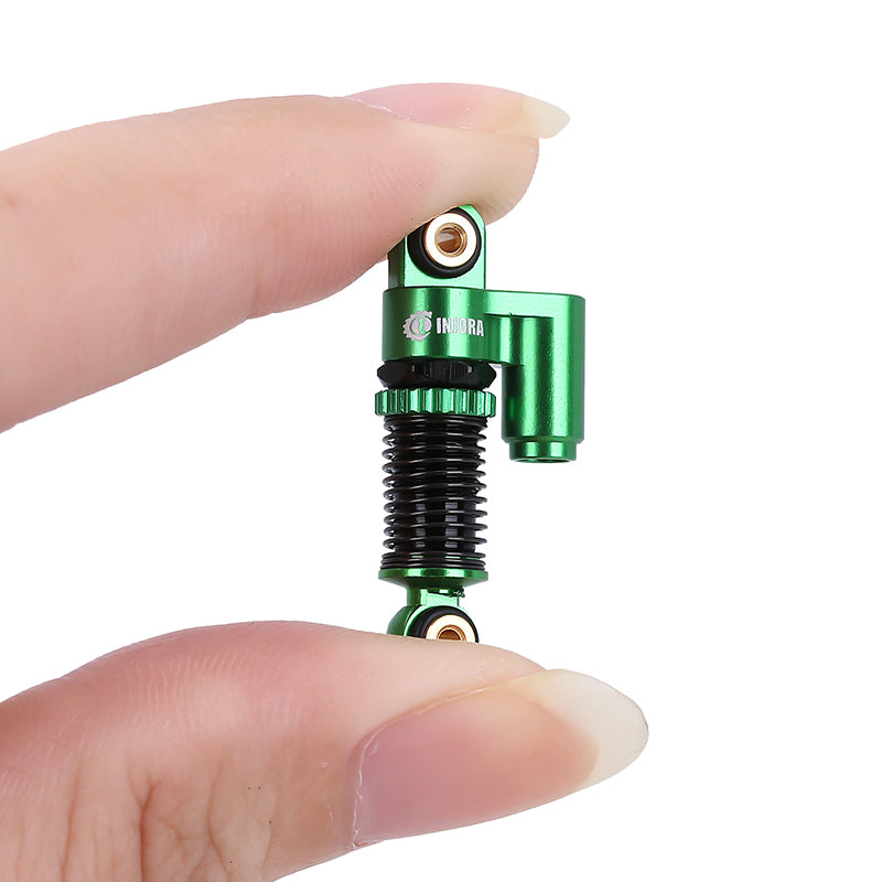 INJORA 43mm Aluminum Threaded Double Barrel Shocks with Fake Reservoir for Axial SCX24 10 INJORA 43mm Aluminum Threaded Double Barrel Shocks with Fake Reservoir for Axial SCX24